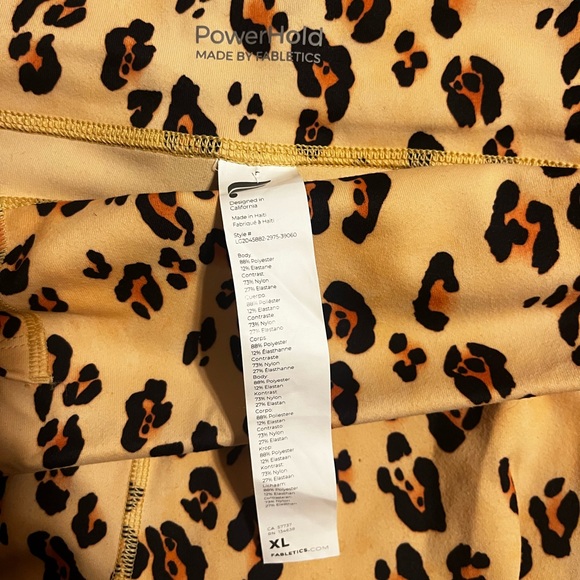 Brand new leopard print fabletics! 7/8 in length. - Picture 3 of 3